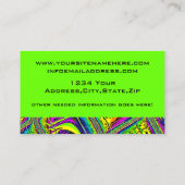 カラフルなタイルを張られたステンドグラスの一見 名刺 (裏面)