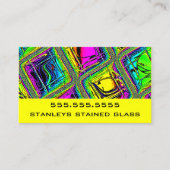 カラフルなタイルを張られたステンドグラスの一見 名刺 (正面)