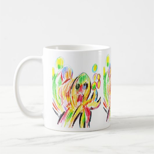 カラフルなタコ コーヒーマグカップ (左)