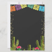 カラフルなタコ・バウト・ウノの誕生日招待状 招待状 (裏面)