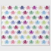 カラフルなタコ ラッピングペーパー (フラット)