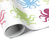 カラフルなタコ ラッピングペーパー (ロールコーナー)