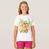 カラフルなタコ  Tシャツ (正面フル)