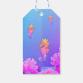 カラフルなタツノオトシゴパーティー ギフトタグ (裏面)