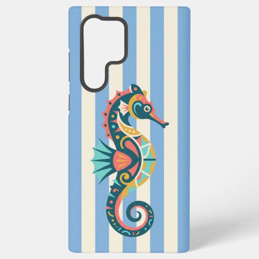 カラフルなタツノオトシゴ SAMSUNG GALAXYケース (裏面)