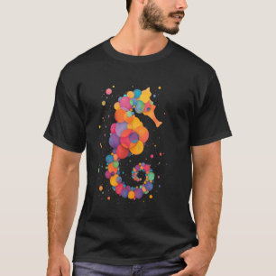 カラフルなタツノオトシゴ Tシャツ