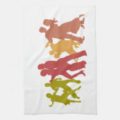 カラフルなタンゴのダンサー キッチンタオル (縦)