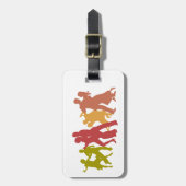 カラフルなタンゴのダンサー ラゲッジタグ (正面縦)