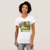 カラフルなダウンタウンの公園の風景 Tシャツ (正面フル)