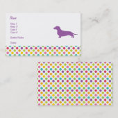 カラフルなダックスフントの名刺 名刺 (正面/裏面)