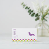 カラフルなダックスフントの名刺 名刺 (スタンド正面)