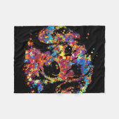 カラフルなダックスフント犬- Doxie フリースブランケット (正面(横))