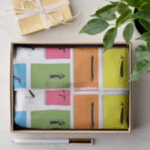 カラフルなダックスフント 薄葉紙 (ギフト)