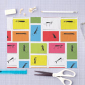 カラフルなダックスフント 薄葉紙 (クラフト)