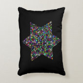 カラフルなダビデの星 アクセントクッション (正面(垂直))