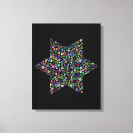 カラフルなダビデの星 キャンバスプリント
