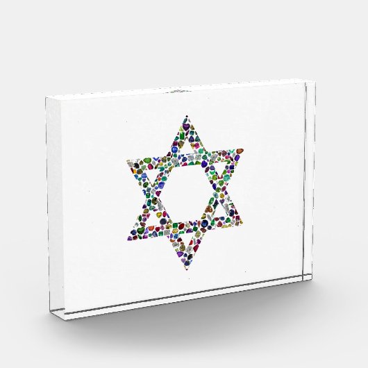 カラフルなダビデの星 フォトブロック (左)