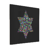 カラフルなダビデの星 メタルプリント (アングル)