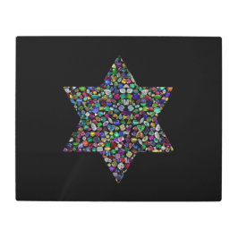 カラフルなダビデの星 メタルプリント
