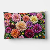 カラフルなダリアの花 アクセサリーポーチ (裏面)