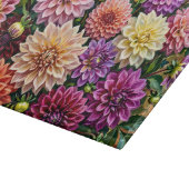 カラフルなダリアの花 カッティングボード (角)