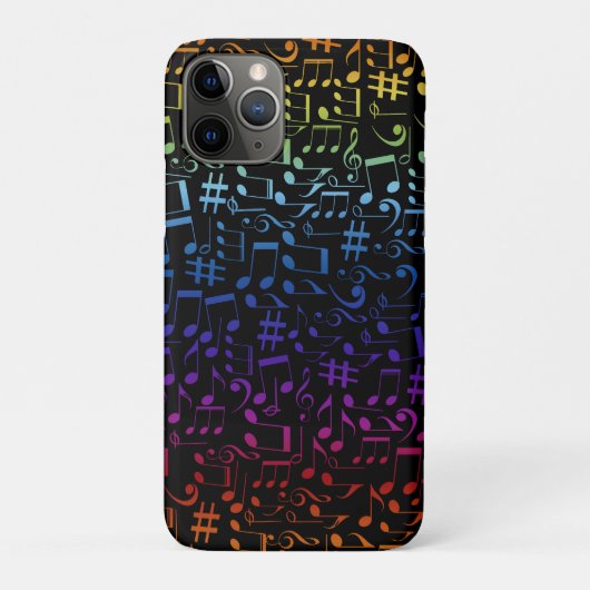 カラフルなダンシング音符 ミュージシャン 音楽好き Case-Mate iPhoneケース (裏)