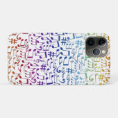 カラフルなダンスミュージックノート ミュージシャン 音楽好き Case-Mate iPhoneケース (裏面(横))