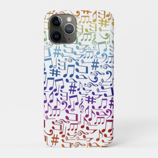 カラフルなダンスミュージックノート ミュージシャン 音楽好き Case-Mate iPhoneケース (裏)