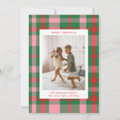 カラフルなチェック柄の写真 シーズンカード (正面)