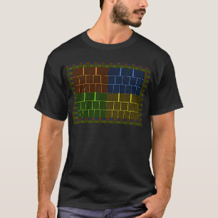 カラフルなチェック柄ベクトル壁キャンバス Tシャツ
