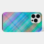 カラフルなチェック柄 iPhoneケース (裏面横)