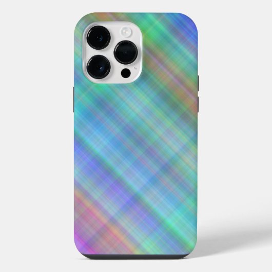 カラフルなチェック柄 iPhoneケース (裏面)