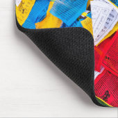 カラフルなチベットの祈り旗 - チベット マウスパッド (コーナー)