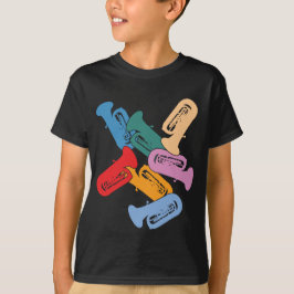 カラフルなチューバ Tシャツ