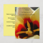 カラフルなチューリップのクローズアップ結婚式招待状 セーブザデート (正面/裏面)