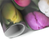 カラフルなチューリップの開花の春の花束 ラッピングペーパー (ロールコーナー)