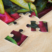 カラフルなチリペッパー ジグソーパズル (側面)