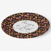 カラフルなチーター柄のパターンが現代のウェディングを彩る ペーパープレート (アングル)