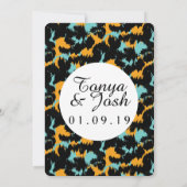 カラフルなチーター柄のパターンが現代のウェディングを彩る 招待状 (裏面)