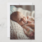 カラフルなツリーの写真 赤ちゃん命名式 招待状 (裏面)