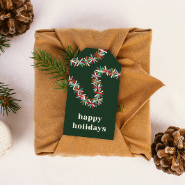 カラフルなティンセルガーランド ホリデー ギフトタグ