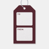 カラフルなティンセルガーランド ホリデー ギフトタグ (裏面)