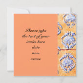 カラフルなティーカップの茶パーティの招待状 招待状 (裏面)