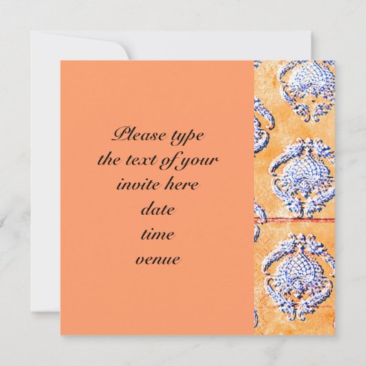 カラフルなティーカップの茶パーティの招待状 招待状 (裏面)