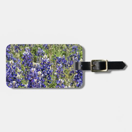 カラフルなテキサス州Bluebonnets - Lupinusのtexensis ラゲッジタグ (正面横)