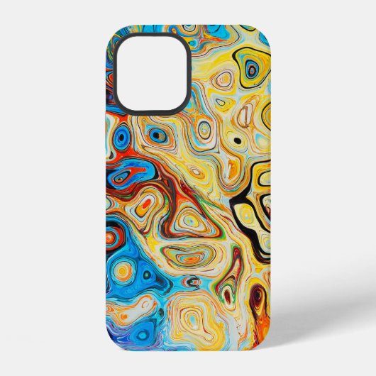 カラフルなテクスチャ抽象構造 iPhoneケース (裏面)