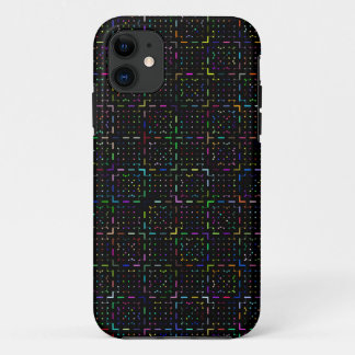 カラフルなテクノロジーコーディング電子パターン  iPhone 11 ケース