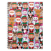 カラフルなテディのクリスマス　～多種多様な職業～ ノートブック (正面)