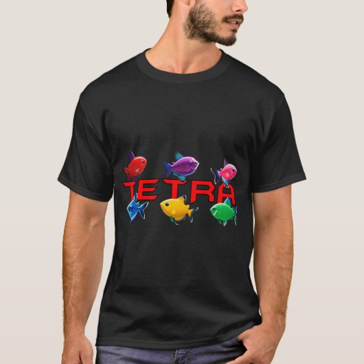 カラフルなテトラの魚 Tシャツ (正面)