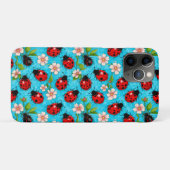 カラフルなテントウムシと花柄 Case-Mate iPhoneケース (裏面(横))